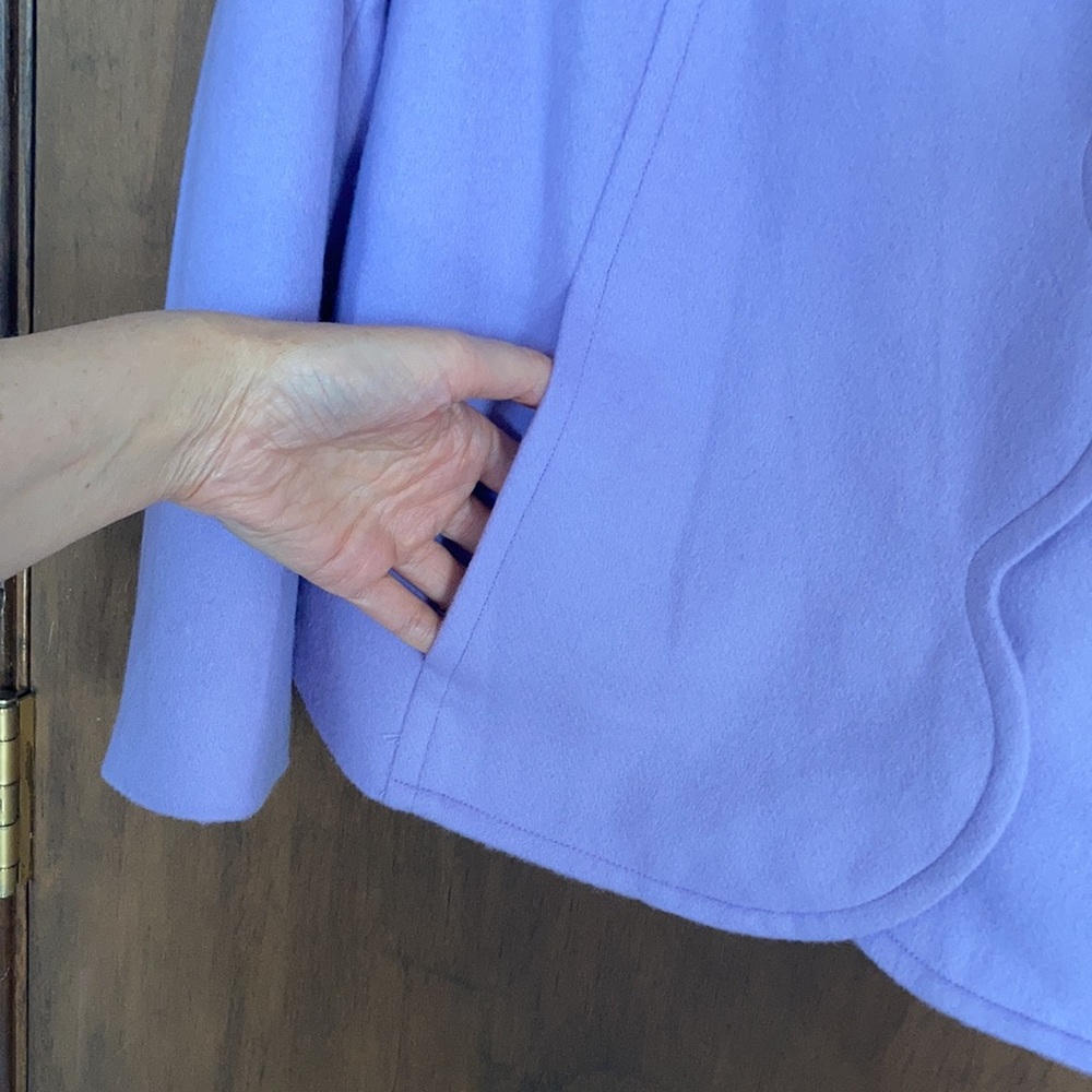 Talbots scalloped edge lined jacket 80% wool fabric made in Italy 2P - Picture 15 of 17